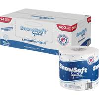 Snow Soft Premium Toilet Paper, 2 Ply, 600 Sheets/Roll, 145' Length, White Absolute Business Supply