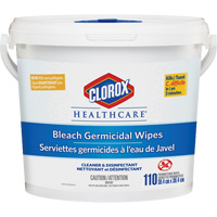 Lingettes d&eacute;sinfectantes &agrave; l'eau de Javel Healthcare, 110 lingettes Absolute Business Supply