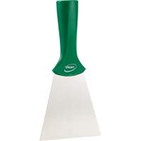 Grattoir en acier inoxydable avec poign&eacute;e montable sur manche, Vert, 4" la x 8" lo Absolute Business Supply