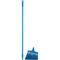Angle Broom Head with Handle, X-Coarse Bristles, 12", Polyester, Blue Absolute Business Supply