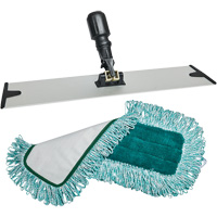 Dust Mop Pad & Frame, Hook and Loop Style, Polyester, 18" L x 5-3/4" W Absolute Business Supply