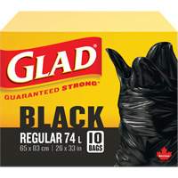 74L Garbage Bags, Regular, 26" W x 33" L, Black Absolute Business Supply
