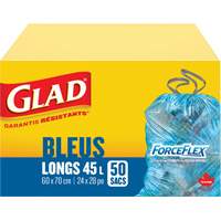45L Recycling Bags, Regular, 24" W x 28" L, Blue Absolute Business Supply