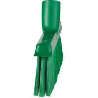 Dustpan Broom with Angled Thread, Medium Bristles, 10", Polyester, Green Absolute Business Supply