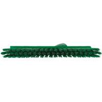 Dustpan Broom with Angled Thread, Medium Bristles, 10", Polyester, Green Absolute Business Supply