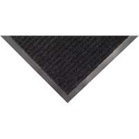 Tapis &agrave; nervures doubles, Essuie-pieds/grattoir, 3' x 5' x 1/4", Charbon Absolute Business Supply
