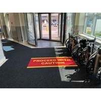 Tapis dentr&eacute;e Supreme Knob, Essuie-pieds/grattoir, 3-1/2' x 6' x 7/16", Charbon Absolute Business Supply