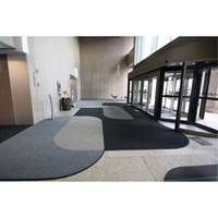 Tapis dentr&eacute;e Supreme Knob, Essuie-pieds/grattoir, 3-1/2' x 6' x 7/16", Charbon Absolute Business Supply