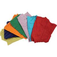 Chiffons fabriqu&eacute;s &agrave; partir de mat&eacute;riaux recycl&eacute;s, Coton, M&eacute;lange de couleurs, 25 lb Absolute Business Supply