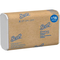 Scott&reg; 100% Recycled Fiber Multifold Paper Towels, 1 Ply, 9-2/5" L x 9-1/5" W, 250 /Pack Absolute Business Supply