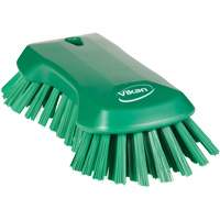 Hand Brush, Extra Stiff Bristles, 9-1/10" Long, Green Absolute Business Supply