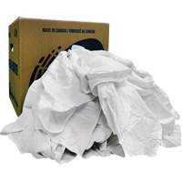 Chiffons recycl&eacute;s, Coton, Blanc, 10 lb Absolute Business Supply
