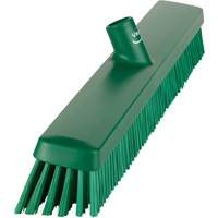 Heavy-Duty Push Broom, Fine/Stiff Bristles, 24", Green Absolute Business Supply