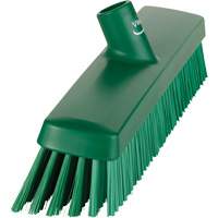Push Broom Head, Fine/Stiff Bristles, 16-1/2", Polyester/Polypropylene, Green Absolute Business Supply