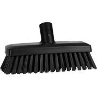 Compact Wall/Deck Broom, Stiff Bristles, 8-9/10", Polyester/Polypropylene, Black Absolute Business Supply