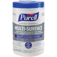 Lingettes d&eacute;sinfectantes et assainissantes professionnelles pour toute surface, 7" x 10", 110 lingettes Absolute Business Supply