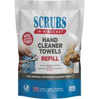 Recharge d'essuie-mains nettoyants, 72 lingettes, 10" x 12" Absolute Business Supply