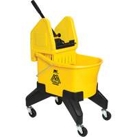 Seau & essoreuse pour vadrouille Grizzly, Pression lat&eacute;rale, 8 gal. US (32 pintes), Jaune Absolute Business Supply