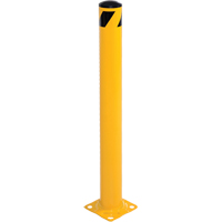 Bollard, Steel, 42" H x 5-1/2" W, Yellow Absolute Business Supply