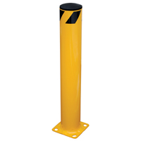 Safety Bollard, Steel, 36" H x 5.5" W, Yellow Absolute Business Supply