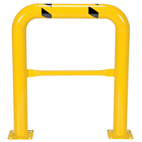 Garde-corps &agrave; profil &eacute;lev&eacute; pour machines, 3' la x 3,5' h, Jaune Absolute Business Supply
