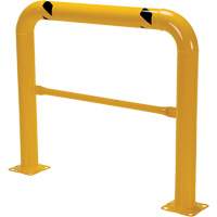 Garde-corps &agrave; profil &eacute;lev&eacute; pour machines, 4' la x 3,5' h, Jaune Absolute Business Supply