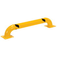 Garde-corps &agrave; profil bas pour rayonnages, 4' la x 0,75' h, Jaune Absolute Business Supply