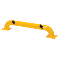 Garde-corps &agrave; profil bas pour rayonnages, 4' la x 0,75' h, Jaune Absolute Business Supply