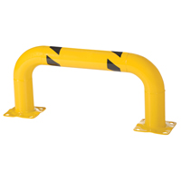 Garde-corps &agrave; profil bas pour rayonnages, 3' la x 1,4' h, Jaune Absolute Business Supply