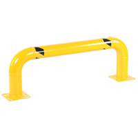 Garde-corps &agrave; profil bas pour rayonnages, 4' la x 1,4' h, Jaune Absolute Business Supply