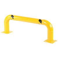 Garde-corps &agrave; profil bas pour rayonnages, 4' la x 1,4' h, Jaune Absolute Business Supply