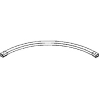 90° Curved Curtain Partition Track with Splicers, 3' L Absolute Business Supply