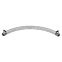 Beam Mounted 90° Curved Curtain Partition Track, 3' L Absolute Business Supply