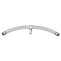 Floor Mounted 90° Curved Curtain Partition Track, 3' L Absolute Business Supply