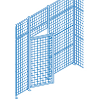 Composantes pour partitions & cloisons grillag&eacute;es - Portes battantes, 3' la x 7' h Absolute Business Supply