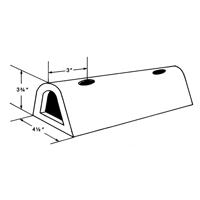 Extruded Rubber Dock Fenders, Rubber, 4-1/2" W x 12" L x 3-3/4" D Absolute Business Supply