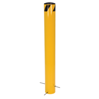 Pour-In-Place Bollards, Steel, 36-1/2" H x 5-9/16" W, Yellow Absolute Business Supply