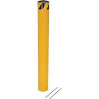 Pour-In-Place Bollards, Steel, 48-1/2" H x 5-9/16" W, Yellow Absolute Business Supply
