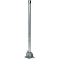 Fold-Down Bollards, Steel, 42" H x 1-3/4" W, Silver Absolute Business Supply