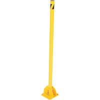 Fold-Down Bollards, Steel, 42" H x 1-3/4" W, Yellow Absolute Business Supply