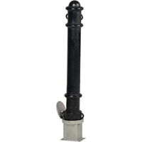 Removable Ornamental Bollards, Steel, 40" H x 4-1/2" W, Black Absolute Business Supply