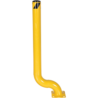 Offset Bollard, Steel, 54" H x 4-1/2" W, Yellow Absolute Business Supply