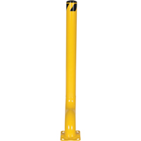 Offset Bollard, Steel, 54" H x 4-1/2" W, Yellow Absolute Business Supply