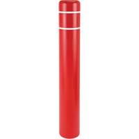 Capuchons en polyethylene pour borne de protection, 4-1/2" dia. x 64" l, Rouge Absolute Business Supply