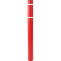 Capuchons en polyethylene pour borne de protection, 6-5/8" dia. x 72" l, Rouge Absolute Business Supply