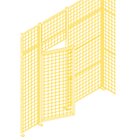 Composantes pour partitions & cloisons grillag&eacute;es - Portes battantes, 3' la x 7' h Absolute Business Supply