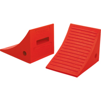 General Purpose Wheel Chocks, Polyurethane, Orange, 8" W x 11-1/4" D x 8-1/4" H Absolute Business Supply