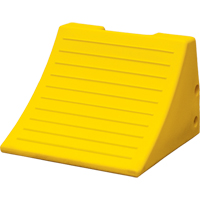 Heavy-Duty Wheel Chocks, Polyurethane, Safety Yellow, 15-1/10" W x 15" D x 11" H Absolute Business Supply