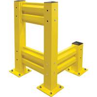 Barri&egrave;re de s&eacute;curit&eacute; de qualit&eacute; industrielle, Acier, 19" lo x 12" h, Jaune s&eacute;curit&eacute; OSHA Absolute Business Supply