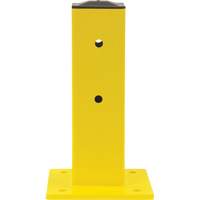 Poteau pour barri&egrave;re de s&eacute;curit&eacute;, Acier, 5" lo x 17" h, Jaune s&eacute;curit&eacute; OSHA Absolute Business Supply